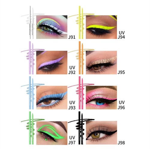 Lápiz delineador de ojos líquido colorido delineador de ojos gel pluma maquillaje impermeable de larga duración/ - Imagen 5 de 19
