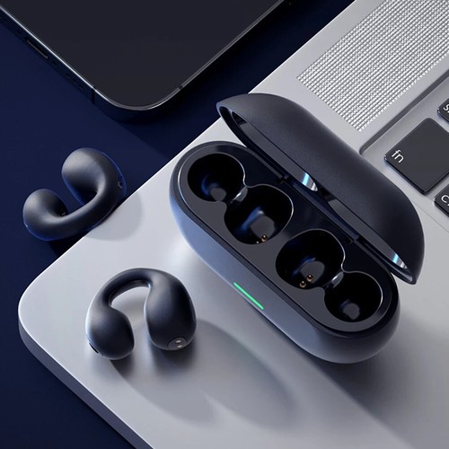 AURICOLARI A CONDUZIONE OSSEA BLUETOOTH PORTATILI WIRELESS CUFFIE TOUCH SPORT - Foto 15 di 15