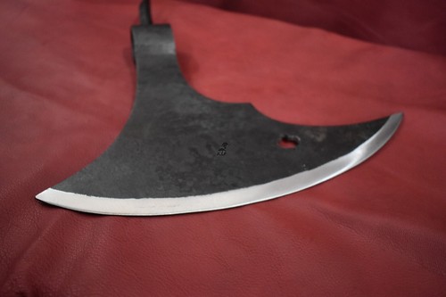 Hand Forged Medieval Viking Battle Axe With Back Spike - Picture 7 of 8