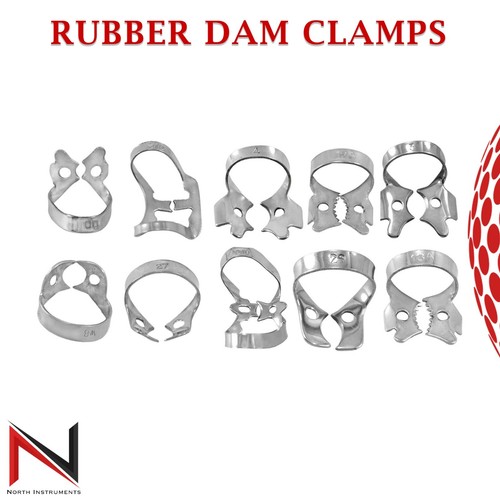 Starterset 10 Stück Gummidamm mit Rahmen, Locher, Klemmen - Dentalinstrumente - Bild 6 von 14