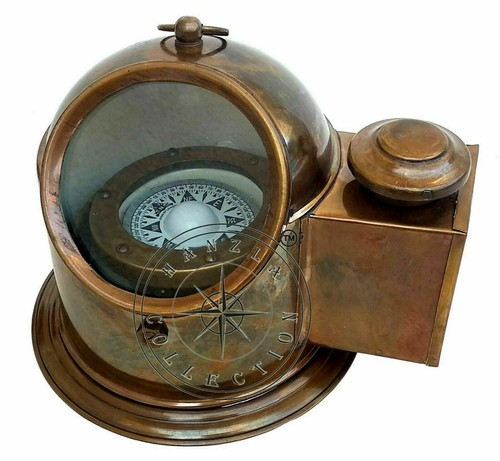 Brújula Lámpara Estilo Antiguo Binnacle Brújula Cardán Marítimo Barco Linterna - Imagen 2 de 5