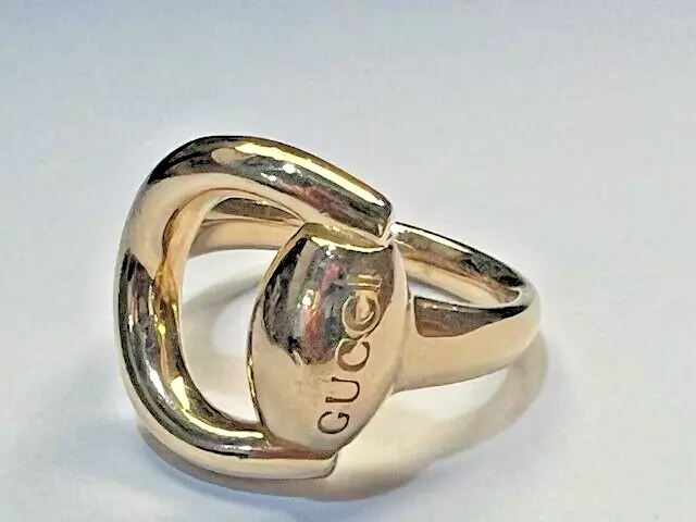 Gucci horsebit cocktail ring top