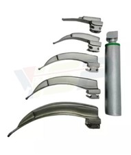 New Laryngoscope Fiber Optic Kit With White Lamp Adult Set Top Quality
