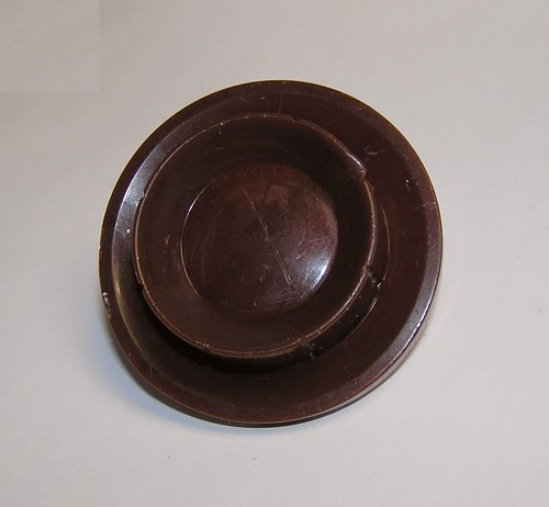 Original Vintage / Antik Röhrenradio großer Plaskon Knopf weinrot burgund - Bild 2 von 4