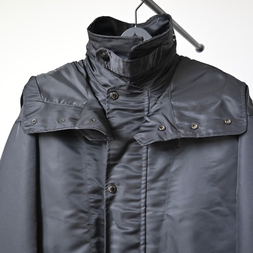 Engineered Garments "Duster Coat" nylon satin black, made in USA, oversized "M" - Picture 7 of 17