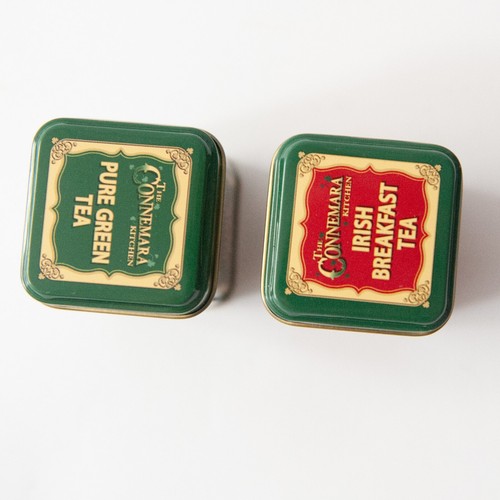 Set of 2 Miniature The Connemara Kitchen Irish Breakfast & Green Tea Tins EMPTY - Picture 7 of 9