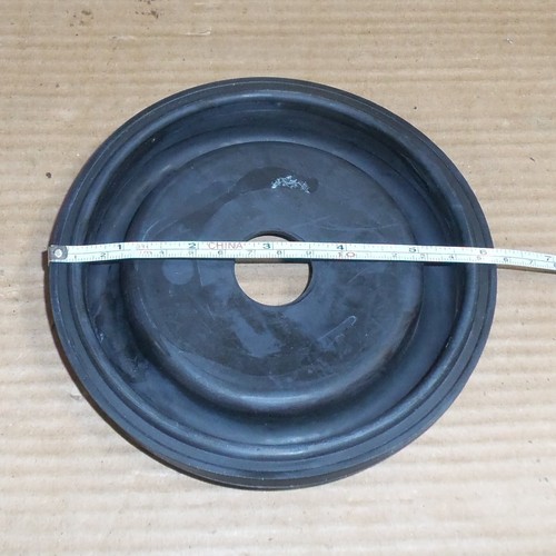 NEW LOT OF 2 NEOPRENE ROUND DIAPHRAGM 6-1/4" 6-1/4 INCH RUBBER BLACK W/ 1" HOLE - Picture 2 of 4