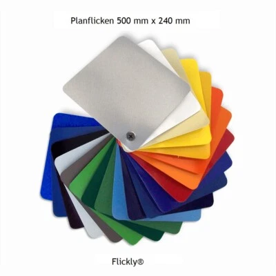 Flickly® Planen Reparatur Pflaster 50cm x 24cm Selbstklebend Zelte Anhäner LKW