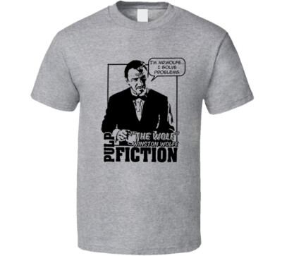 Pulp Fiction Movie Winston Wolfe Mr Wolf Funny T Shirt