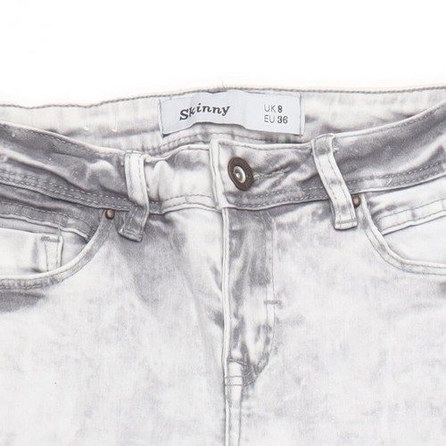 New Look Womens Grey Cotton Blend Skinny Jeans Size 8 - Picture 5 of 12