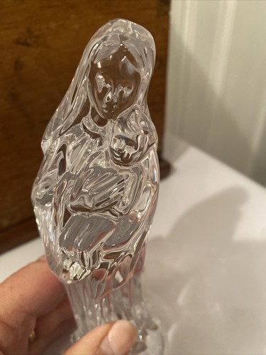 Waterford Crystal Mother & Child Nativity Figurine Madonna Mary Jesus 7" - Picture 5 of 7
