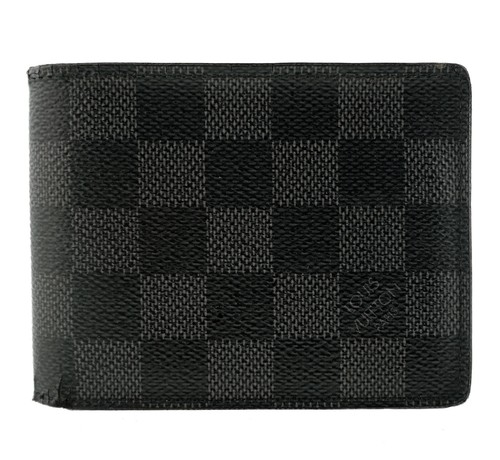 Authentic LOUIS VUITTON Damier Graphite Slender Multiple Bifold Wallet France - 第 1/8 張圖片