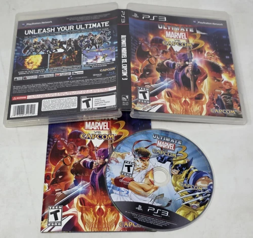 PS3 Ultimate Marvel vs. Capcom 3 *w/Manual*Tested*Free Shipping*