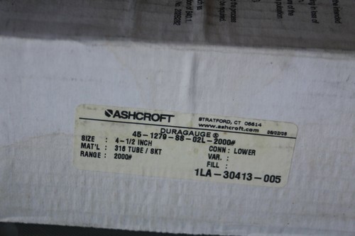 Ashcroft Duragauge Pressure Gauge 45-1279-SS-02L-2000 - Picture 2 of 5