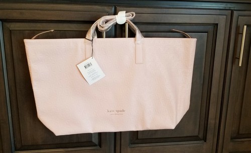 New KATE SPADE Pink Tote Bag Purse Fragrance Perfume Promo Spade Design Large - Picture 2 of 4