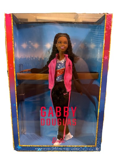 Gabby Douglas Barbie Doll 2016 Pink Label Gymnastics FGC34