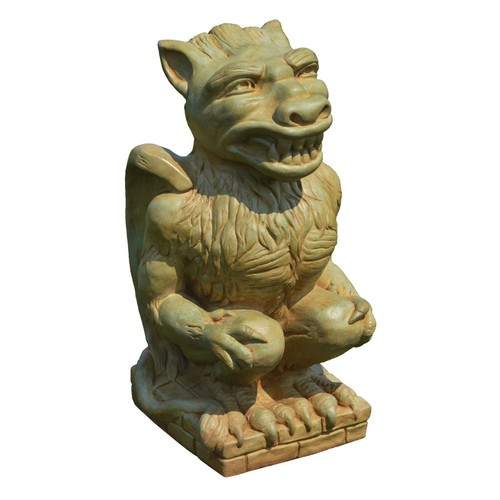Cast Stone Cement Screaming Dragon Gargoyle Concrete Outdoor Garden Statue - Picture 6 of 9