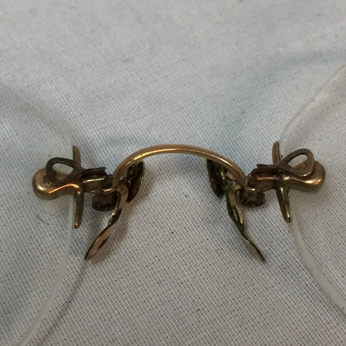 Vintage Brille Eyeglasses Lesebrille goldfarben Metall Albany Medical College - Bild 6 von 12