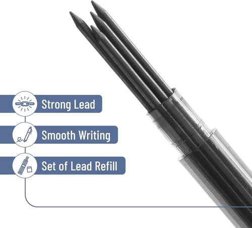 Mechanical Pencil Set 5 Pcs 2.0Mm Mechanical Pencil 2.0Mm Lead Refill New - Picture 6 of 7