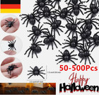 50-500X Mini Kunststoff Spinnen Halloween Fasching Karneval Tisch Deko - DE