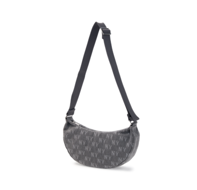 [MLB] Classic Monogram Denim Vintage Hobo Bag ★ 大人気★ MLB KOREA Classic Monogram Denim Vintage Hobo Bag New York