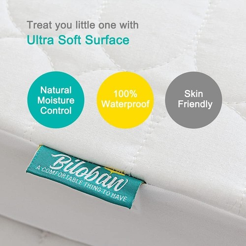 Crib Mattress Protector Pad Baby Toddler Bed Mattress Cover Waterproof 52”x28” - Picture 2 of 6