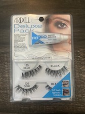ARDELL Deluxe 120 demi Pack False Eye Lashes with Applicator  Clear Duo Glue