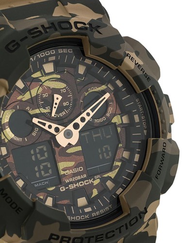 Casio G-Shock GA-100 Men's Analog-Digital Watch Camouflage Green - Picture 3 of 3