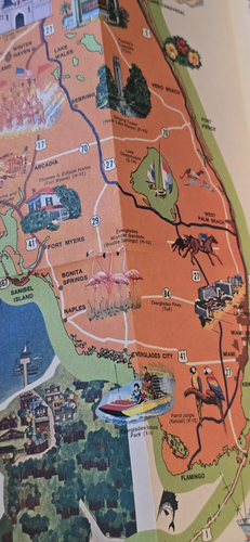 Vintage Eastern Hertz Florida Walt Disney World, 1972, Travel Map Planner Mickey - Picture 14 of 19