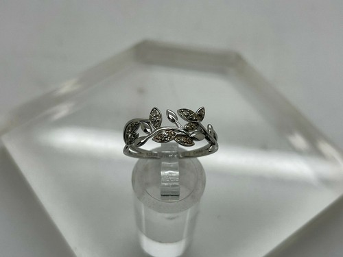 Neu ohne Etikett Affinity Sterlingsilber 0,925 Diamant Weinblatt 10 mm Bandring Größe 11,25 - Bild 1 von 10