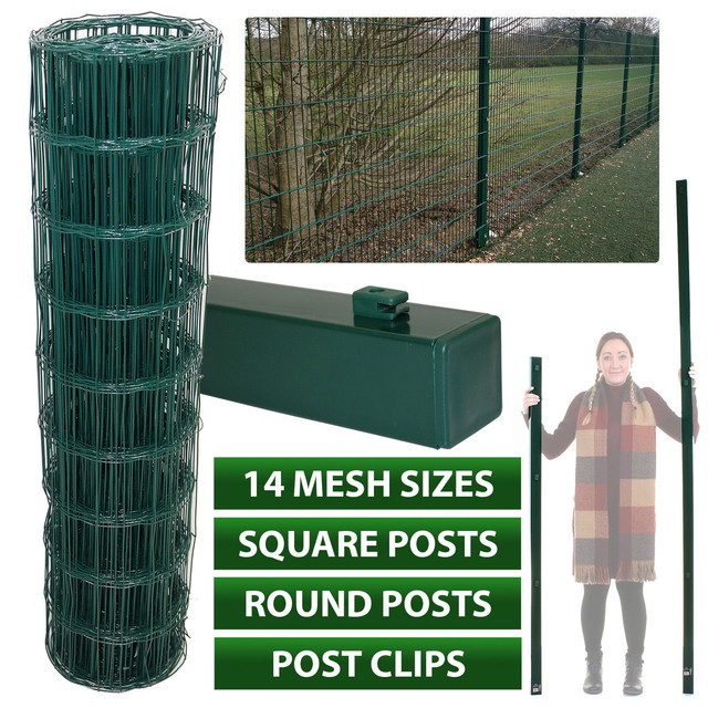 25m x 1.5//2.4mm PVC Chain Link Fence 1.25m High Hole Size Wire x 50mm x 50mm
