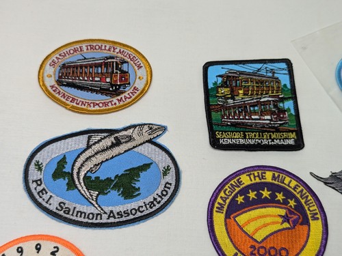 Travel Patches Vintage Souvenir Lot Mt Washington NH Kennebunkport Marine World - Picture 4 of 10