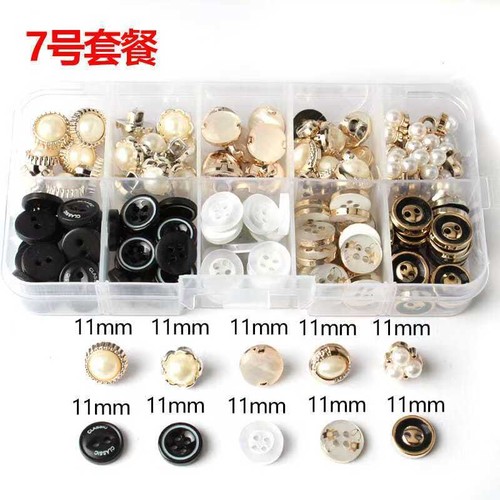 Botones de camisa de 12 mm para abrigo de punto botón de caña de perla 100 piezas accesorios de costura - Imagen 4 de 17