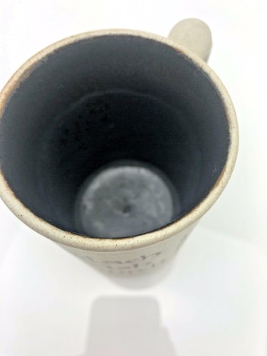 LAUGHARNE Pottery Mug Vintage Llangyfelach Parish Church Handmade Stoneware - Foto 6 di 7