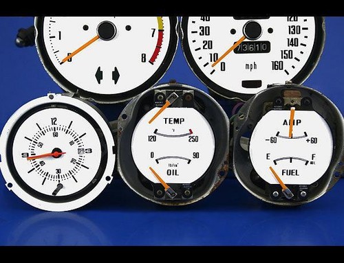 White Face Gauges for 1970-1976 Nissan 240Z 260Z 280Z Automatic - Picture 3 of 4