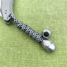 Titanium Alloy Knife Lanyard Bead Paracord End Pendant EDC Charm DIY Zip Pull