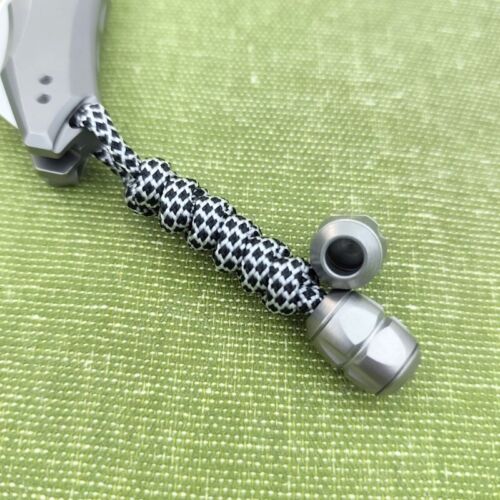 Cuchillo de aleación de titanio cordón cuentas paracord extremo colgante EDC encanto hágalo usted mismo cremallera tirar - Imagen 3 de 11
