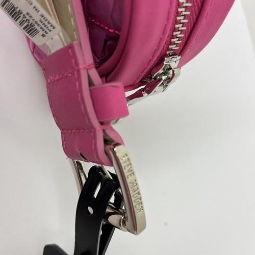 Steve Madden  Womens Juniors SwagChain Clear Belt Bag  Pink/Silver Large 38" $52 - Picture 7 of 8