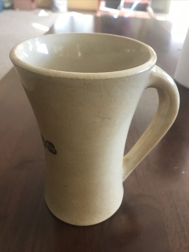 Taza de cerveza de raíz de gres fuente de soda publicidad de gres de la década de 1910 - Imagen 2 de 7