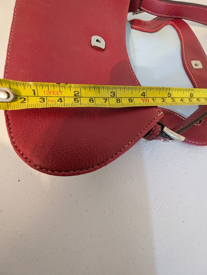 Bolso de Mano Liz Claiborne Cuero Asa Superior Pequeño Borgoña Cartera Foto 4 de 4