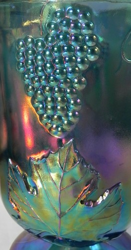 Brocca in vetro Blue Carnival #2228, modello di raccolta, 70 once, Indiana Glass Co, ecc - Foto 8 di 11
