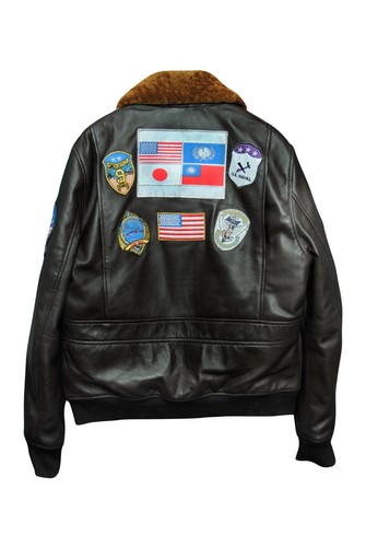 Men’s G1 Top Gun Maverick Tom Cruise Real Leather Bomber Jacket Style Jacket - Picture 6 of 9