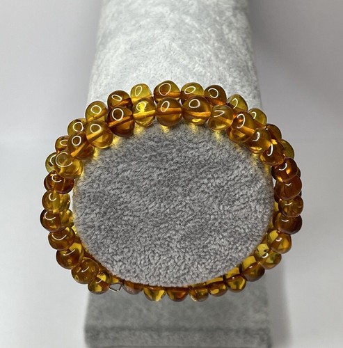 GENUINE BALTIC AMBER Stone Bracelet Classic Amber Color Bracelet ADJUSTABLE size - Picture 10 of 17