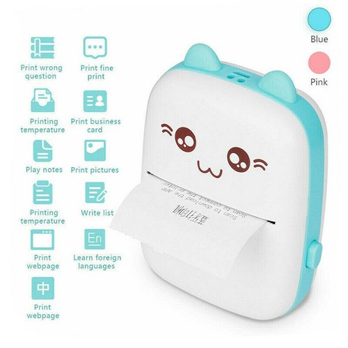 Mini Pocket Thermal Printer Bluetooth Phone Photos Label Printing Machine+5 Roll - Picture 10 of 15