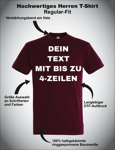 Herren T-Shirt bedrucken lassen Wunschtext personalisiert Geschenk Männer Fun - Bild 31 von 105