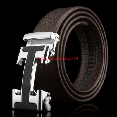 XYNHH619 Luxus Herren Gürtel TOP Rinds leder Gürtel Automatik Mode Schnalle Ratchet Jeans