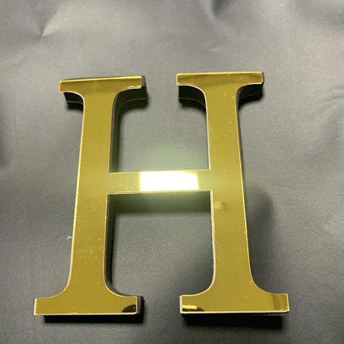 Mirror Acrylic Letters Gold 3d Modern Self-adhesive Wall Mount Small Home Decor - Picture 32 of 52