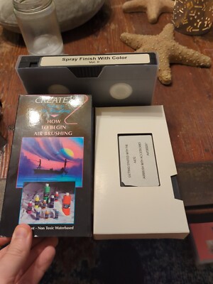 3 ART VHS LOT CREATEX , INTRO TO AIRBRUSHING Spray finish color getting started