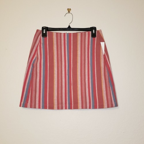 Truce Girl's Multicolor Vertical Stripe Short Mini Skirt with Pockets Size 16