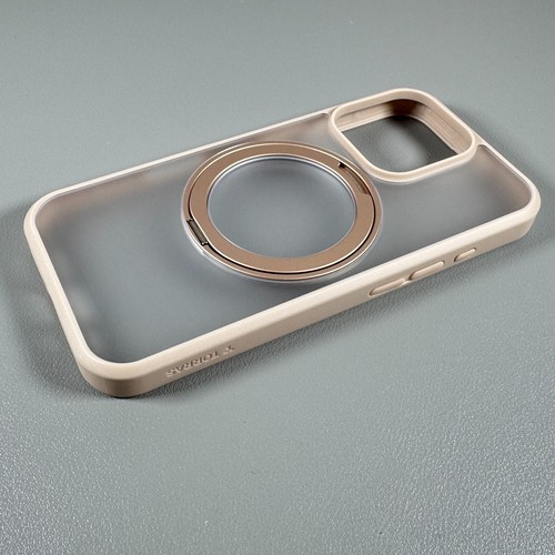 TORRAS Coque pour iPhone 16 PRO - Or Désert | Magnétique | Série Ostand Spin - Photo 13 sur 19